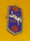 30° Division D’Infanterie, MAROC, émail, Dos Lisse Gravé, Bleu Foncé,  FABRICANT DRAGO PARIS  ,HOMOLOGATION 1445, ETAT V - Armée De Terre
