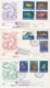 San Marino 1966 FDC CAPITOLIUM Fauna Marina Su 3 Buste Viaggiate Marine Animals On 3 Posted Covers - Vita Acquatica