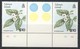 1988 Solomon Islands MNH OG Very Scarce Gutter Pair Of The 10 Dollar High Value "Native Flowers" Stamp, Michel 675 - Solomon Islands (1978-...)