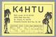 US.- QSL KAART. CARD. K4HTU. BOB LUCAS, St. CLOUD, FLORIDA. OSCEOLA COUNTY. U.S.A. - Amateurfunk