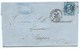 N° 22 BLEU NAPOLEON SUR LETTRE / ORLEANS POUR VIERZON 1867 / CRISTAUX DE TARTRE FORESTIER & BROUTIN / BUREAU PASSE - 1849-1876: Classic Period