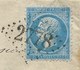 N° 22 BLEU NAPOLEON SUR LETTRE / PAMPELONNE POUR ALBI 1865 - 1849-1876: Classic Period