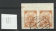 Lettland Latvia 1919 Michel 19 Y Senkrecht Geriffeltes Papier Vertically Ribbed Paper O - Lettland