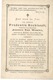 Dp. Bocklandt Prudentia. Wed. Van Wauwe Joannes. ° Hamme 1801 † Hamme 1882  (2 Scan's) - Religion & Esotérisme