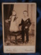 Photo Format Cabinet  Brulay à Angoulème  Garçon Avec Une Canne Et Fillette Debout Sur Une Chaise  CA 1890- L456 - Anciennes (Av. 1900)