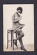 Carte Photo Pin Up Fetichisme Erotisme Femme  En Tenue Legere Lingerie Bas Tabouret PC Paris 1482 - Pin-Ups