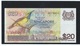 VINTAGE !  "A" Prefix  ! SINGAPORE $20 BIRD SERIES PAPER MONEY BANKNOTE A/67-576923 ( #51C) - Singapour