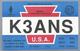 US.- QSL KAART. CARD. K3ANS. WILIAM N. GOODMAN, EASTON, PENNSYLVANIA, NORTHHAMPTON COUNTY. USA. ARRL. - Radio-amateur