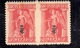 GREECE GRECIA HELLAS 1916 IRIS HOLDING CADUCEUS BLACK OVERPRINTED PAIR LEPTA 2l MNH - Unused Stamps