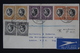South West Africa Registered Airmail Cover Windhoek _> Kimberley -> London 4x Pair Putzel 44 2x Airplane In Cancel RR - Südwestafrika (1923-1990)