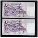 Singapore $2 X 2 Pcs Millennium 2000 Banknote Paper Money Very Fine (#89) - Singapur