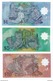 Set Of 3 Pcs. Brunei 1996 Sultan Polymer $1 $5 $10 Banknote (#114) - Brunei