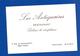 Carte De Restaurant LES ANTIQUAIRES Rue De Montalembert Paris - Visiting Cards