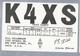 US.- QSL KAART. CARD. K4XS. BILL KOLLENBAUM, NEW PORT RICHEY, FLORIDA. PASCO COUNTY. U.S.A. - Radio-amateur