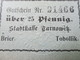 Notgeld Stadtkasse Tarnowitz Brier / Tobollik 2 Scheine / Geprägtes Wappen. 25 PF Und 50 PFLokalausgaben - Lokale Ausgaben