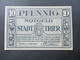 Notgeld Stadt Trier 1920 Und 21 2 Scheine Top Zustand! - [11] Local Banknote Issues