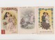 Lot De 10 Cartes Fantaisie Dessinées ( Dont Gaufrées)  / Couples - Couples