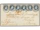 LEVANTE: CORREO FRANCES. (1867 CA.). BEIRUT To U.S.A. Envelope Franked With Two Strips Of Three Tied By BEIRUTTI Cds. En - Otros & Sin Clasificación