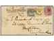 INDIA INGLESA. 1864. CALLIAM To ENGLAND. Envelope Franked With 2 Annas Yellow, 4 Annas Grey And 8 Pies Purple Stamps Tie - Sonstige & Ohne Zuordnung