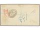 BORNEO. Sg.6, 7, 25, 28, 34, 35. 1888. SANDAKAN To SAN FRANCISCO (U.S.A.). Envelope Franked With 1/2 Cent, 1 Cent, 2 Cen - Autres & Non Classés