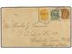 ISLANDIA. 1898. REYKJAVIK To U.S.A. Envelope Franked With 3 Aur. Yellow, 5 Aur. Green And 16 Aur. Brown. Fine And RARE T - Autres & Non Classés