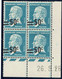 222 Pasteur 1,50 F. Surchargé 50 C. Bleu Coin Daté 26-03-1926 A Luxe - ....-1929