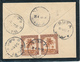 BELGIAN CONGO INLAND MOURNING COVER FROM LEO.1946 TO NIOKA REFORWARDED AKETI NICE TRASIT MARKS ON THE BACK - Lettres & Documents