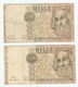 LOT De 2 BILLETS De BANQUE ITALIE - 2 BANKS OF BANK ITALY - 2 BANCOS DE BANCO ITALIA - Vrac - Billets