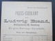 DR 1876 Pfennige Nr. 31 EF Gedruckte Firmenkarte Preis Courant Ludwig Brand Hamburg En Gros Herings Geschäft - Briefe U. Dokumente