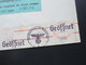Delcampe - Slowakei 1939 Flugpostmarken Nr. 48 - 53 Satzbrief Einschreiben / Expressbrief / Luftpost Donaupost OKW Zensur - Storia Postale