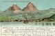 Berggesicht Brunnen Am Vierwaldstättersee Mit Den Beiden Mythen Künstlerkarte 1898 I-II - Andere & Zonder Classificatie