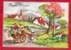 CARTOLINA VG ITALIA - BUONA PASQUA - Villaggio In Primavera - Carretto Fiorito - 10 X 15 - 1965 - Ostern