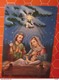 Auguri Buon Natale Felice Anno Nuovo Sacra Famiglia Natività Stella  Cartolina Non Viaggiata - Other & Unclassified