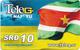 Suriname - TeleG - Suriname Flag, Prepaid 10$, Used - Surinam