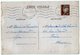 TB 2580 - Guerre 39 / 45 - CP - Entier Postal Type Pétain - Mr M De LA FOURNIERE à LYON Pour Mme De LA FOURNIERE à REIMS - Enveloppes Types Et TSC (avant 1995)