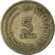 Monnaie, Singapour, 5 Cents, 1967, Singapore Mint, TB, Copper-nickel, KM:2 - Singapore