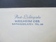 BRD 1955 Int. Briefmarkenausstellung Westropa Nr. 218 EF Vom Oberrand! Post Lichtspiele Weilheim OBB. - Briefe U. Dokumente