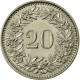 Monnaie, Suisse, 20 Rappen, 1960, Bern, SUP, Copper-nickel, KM:29a - Autres & Non Classés