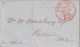 PREFI-721 CUBA SPAIN STAMPLESS MATANZAS 1849 MARITIME MAIL. NEW YORK 12c POSTAGE DUE. - Prephilately