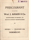 Prijscourant Nov. 1936 Van De Firma Wed. J. Ahaus & Co. Handelaren In Binnen En Buitenlandsch Gedistilleerd Dordrecht - Cooking & Wines