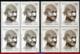 Ref. BR-V2018-07QE BRAZIL 2018 FAMOUS PEOPLE, MAHATMA GANDHI WITH COLOR, DIFFERENCE (BLACK AND BROWN), BLOCKS MNH 8V - Ungebraucht