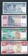 Vintage !  Set Of 4 Singapore $1 $2 $5 $10 Vessel Boat Ships Series AU Banknote (#113B) - Singapour