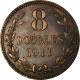 Monnaie, Guernsey, 8 Doubles, 1911, Heaton, Birmingham, TTB, Bronze, KM:7 - Guernesey