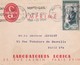 Timbre MONACO  5 F Vert RAINIER III Prince De Monaco  S/ Lettre Pub Laboratoires LOBICA (25, Rue Jasmin. Paris XVI°) - Briefe U. Dokumente