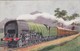Postcard Scotch Express LNER Locomotive Artwork By C T Howard PU 1939 My Ref  B13578 - Trains