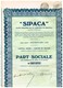 Titre Ancien - "SIPACA" Société Industrielle Pour Les Applications Du Caoutchouc - Titre De 1930 - - Industrial