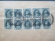 Delcampe - Indien 1938 Brief Mit 10 Marken Three Pies Nach Tongkah Bhuket West Siam Via Penang Mit T Stempel / Nachgebühr? - 1936-47  George VI