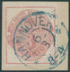 HANNOVER 13a BrfStk, 1859, 3 Pf. Rosa, Dunkle Nuance, Mit Blauem K2 HANNOVER, Kabinettbriefsück, Gepr. Berger, Mi. (110. - Hannover