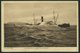 MSP VON 1914 - 1918 414 (Kriegsfeuerschiff Steingrund, Nr. Unklar) In Schwarzviolett, 18.5.1917, Feldpost-Ansichtskarte  - Schiffahrt