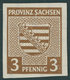 PROVINZ SACHSEN 67Y *, 1945, 3 Pf. Orangebraun, Wz. 1Y, Falzrest, Pracht, Gepr. Rehfeld Und Fotoattest Ströh, Mi. 2500.- - Autres & Non Classés